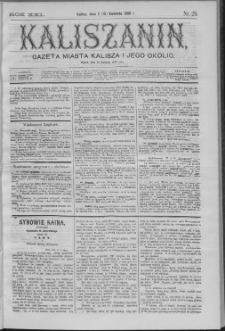 Kaliszanin : gazeta miasta Kalisza i jego okolic