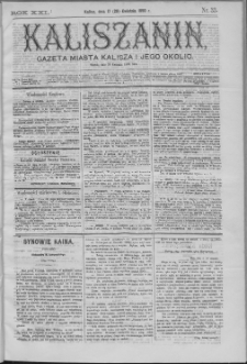 Kaliszanin : gazeta miasta Kalisza i jego okolic