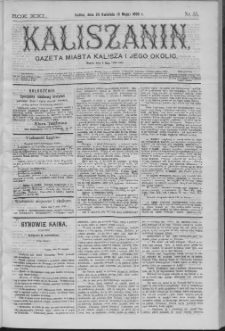 Kaliszanin : gazeta miasta Kalisza i jego okolic