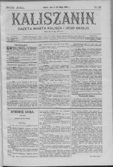 Kaliszanin : gazeta miasta Kalisza i jego okolic