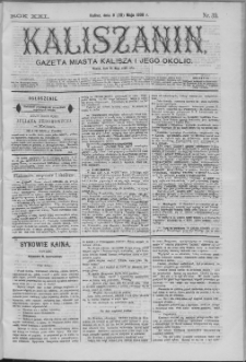 Kaliszanin : gazeta miasta Kalisza i jego okolic