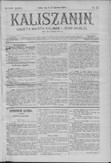 Kaliszanin : gazeta miasta Kalisza i jego okolic