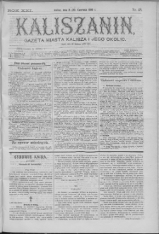 Kaliszanin : gazeta miasta Kalisza i jego okolic