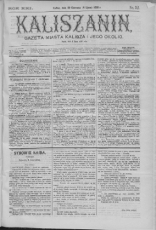 Kaliszanin : gazeta miasta Kalisza i jego okolic