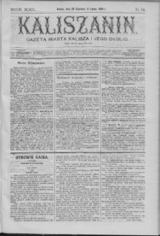 Kaliszanin : gazeta miasta Kalisza i jego okolic