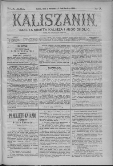Kaliszanin : gazeta miasta Kalisza i jego okolic