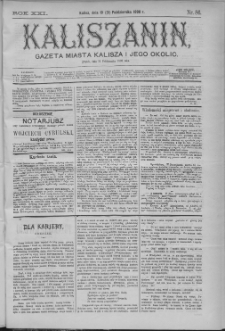 Kaliszanin : gazeta miasta Kalisza i jego okolic