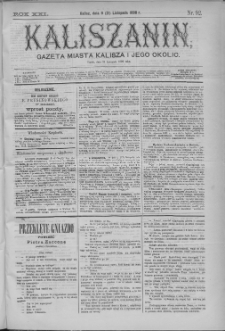 Kaliszanin : gazeta miasta Kalisza i jego okolic