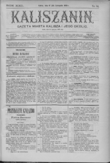 Kaliszanin : gazeta miasta Kalisza i jego okolic