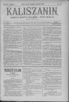 Kaliszanin : gazeta miasta Kalisza i jego okolic