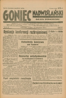 Goniec Nadwiślański: Głos Pomorski: Niezależne pismo poranne, poświęcone sprawom stanu średniego 1933.01.26 R.9 Nr21