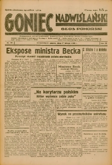 Goniec Nadwiślański: Głos Pomorski: Niezależne pismo poranne, poświęcone sprawom stanu średniego 1933.02.17 R.9 Nr39