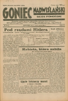 Goniec Nadwiślański: Głos Pomorski: Niezależne pismo poranne, poświęcone sprawom stanu średniego 1933.03.08 R.9 Nr55