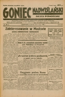 Goniec Nadwiślański: Głos Pomorski: Niezależne pismo poranne, poświęcone sprawom stanu średniego 1933.05.07 R.9 Nr105