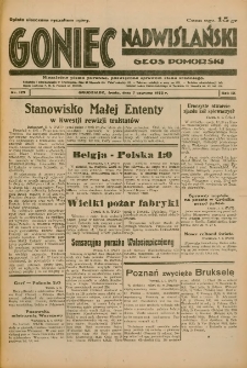 Goniec Nadwiślański: Głos Pomorski: Niezależne pismo poranne, poświęcone sprawom stanu średniego 1933.06.07 R.9 Nr129
