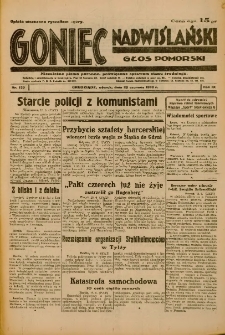 Goniec Nadwiślański: Głos Pomorski: Niezależne pismo poranne, poświęcone sprawom stanu średniego 1933.06.20 R.9 Nr139