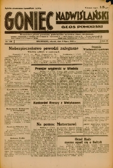 Goniec Nadwiślański: Głos Pomorski: Niezależne pismo poranne, poświęcone sprawom stanu średniego 1933.07.11 R.9 Nr156