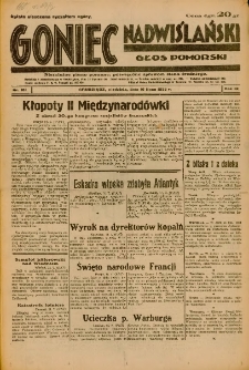 Goniec Nadwiślański: Głos Pomorski: Niezależne pismo poranne, poświęcone sprawom stanu średniego 1933.07.16 R.9 Nr161