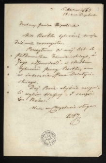 Korespondencja Hipolita Błotnickiego - fragment