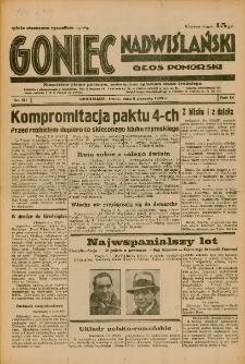 Goniec Nadwiślański: Głos Pomorski: Niezależne pismo poranne, poświęcone sprawom stanu średniego 1933.08.09 R.9 Nr181