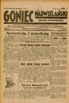 Goniec Nadwiślański: Głos Pomorski: Niezależne pismo poranne, poświęcone sprawom stanu średniego 1933.08.20 R.9 Nr190