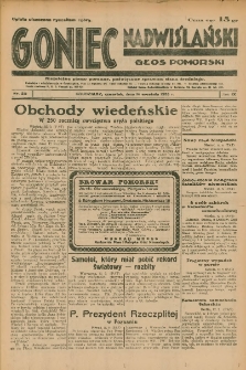 Goniec Nadwiślański: Głos Pomorski: Niezależne pismo poranne, poświęcone sprawom stanu średniego 1933.09.14 R.9 Nr211