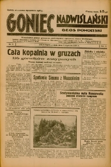 Goniec Nadwiślański: Głos Pomorski: Niezależne pismo poranne, poświęcone sprawom stanu średniego 1934.01.05 R.10 Nr3