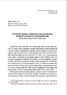 Początki parafii ewangelickiej w Bninie w świetle nowych dokumentów za zbiorów Biblioteki Kórnickiej. Pamiętnik Biblioteki Kórnickiej. Z.38