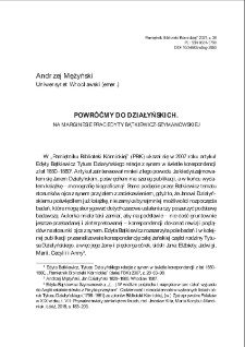 Powróćmy do Działyńskich. Na marginesie pracy Edyty Bątkiewicz-Szymanowskiej. Pamiętnik Biblioteki Kórnickiej. Z.38