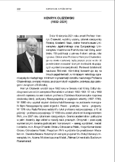 Wspomnienie pośmiertne - Henryk Olszewski (1932-2021). Pamiętnik Biblioteki Kórnickiej. Z.38