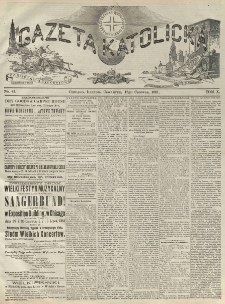 Gazeta Katolicka : czasopismo tygodniowe poświęcone interesom polskim w Ameryce. 1881.06.16 T.10 No.41