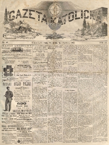 Gazeta Katolicka : czasopismo tygodniowe poświęcone interesom polskim w Ameryce. 1882.06.01 T.11 No.39