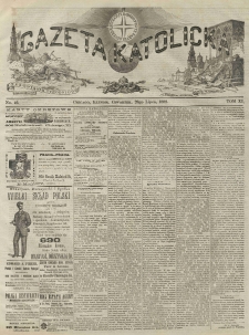 Gazeta Katolicka : czasopismo tygodniowe poświęcone interesom polskim w Ameryce. 1882.07.20 T.11 No.46