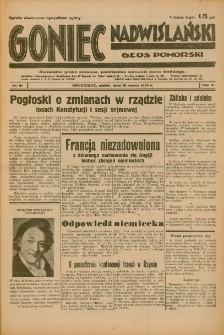 Goniec Nadwiślański: Głos Pomorski: Niezależne pismo poranne, poświęcone sprawom stanu średniego 1934.03.16 R.10 Nr61