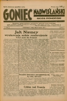 Goniec Nadwiślański: Głos Pomorski: Niezależne pismo poranne, poświęcone sprawom stanu średniego 1934.03.21 R.10 Nr65