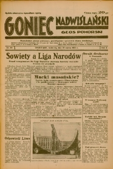 Goniec Nadwiślański: Głos Pomorski: Niezależne pismo poranne, poświęcone sprawom stanu średniego 1934.03.25 R.10 Nr69