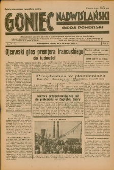 Goniec Nadwiślański: Głos Pomorski: Niezależne pismo poranne, poświęcone sprawom stanu średniego 1934.03.28 R.10 Nr71