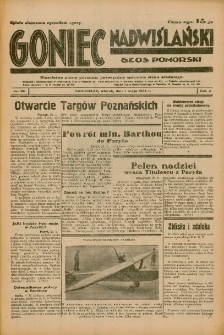 Goniec Nadwiślański: Głos Pomorski: Niezależne pismo poranne, poświęcone sprawom stanu średniego 1934.05.01 R.10 Nr99