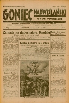 Goniec Nadwiślański: Głos Pomorski: Niezależne pismo poranne, poświęcone sprawom stanu średniego 1934.05.10 R.10 Nr106
