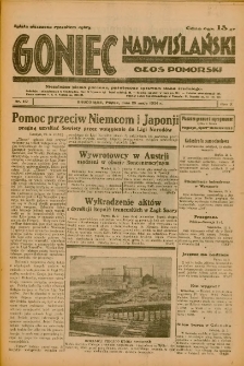 Goniec Nadwiślański: Głos Pomorski: Niezależne pismo poranne, poświęcone sprawom stanu średniego 1934.05.25 R.10 Nr117
