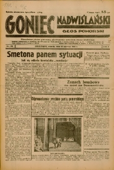 Goniec Nadwiślański: Głos Pomorski: Niezależne pismo poranne, poświęcone sprawom stanu średniego 1934.06.12 R.10 Nr131