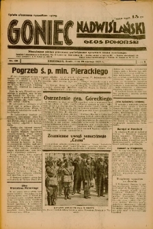 Goniec Nadwiślański: Głos Pomorski: Niezależne pismo poranne, poświęcone sprawom stanu średniego 1934.06.20 R.10 Nr138