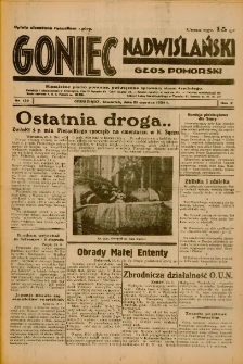 Goniec Nadwiślański: Głos Pomorski: Niezależne pismo poranne, poświęcone sprawom stanu średniego 1934.06.21 R.10 Nr139
