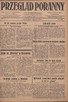 Przegląd Poranny: pismo niezależne i bezpartyjne 1927.01.14 R.7 Nr10