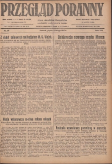 Przegląd Poranny: pismo niezależne i bezpartyjne 1927.02.04 R.7 Nr27