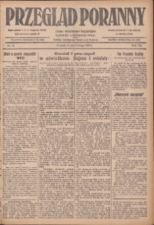 Przegląd Poranny: pismo niezależne i bezpartyjne 1927.02.09 R.7 Nr31