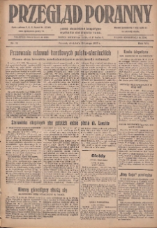 Przegląd Poranny: pismo niezależne i bezpartyjne 1927.02.13 R.7 Nr35