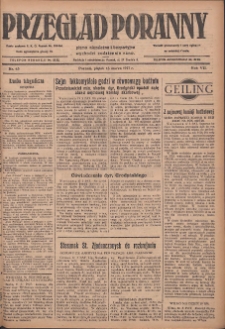 Przegląd Poranny: pismo niezależne i bezpartyjne 1927.03.18 R.7 Nr63