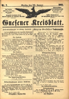 Gnesener Kreisblatt 1905.01.22 Nr7