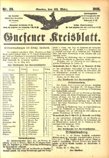 Gnesener Kreisblatt 1905.03.23 Nr24